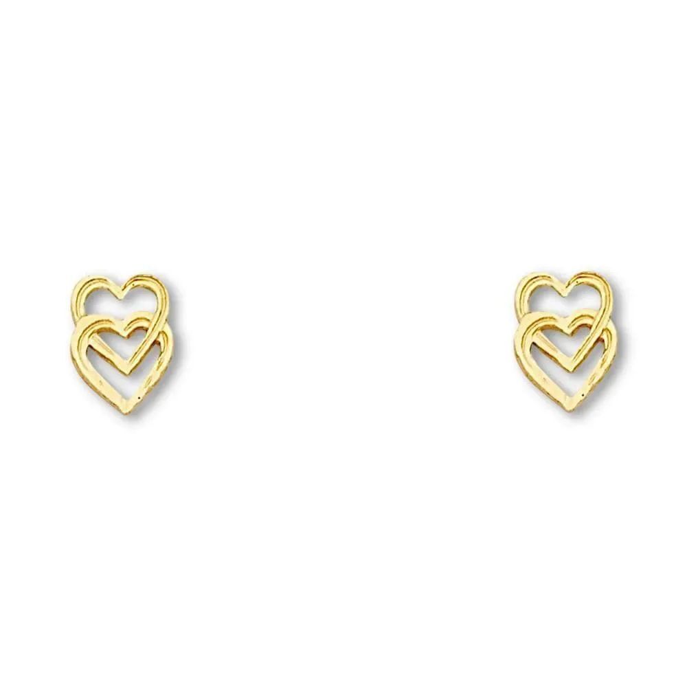 14K Gold Heart Stud Earrings | Minimalist Everyday Jewelry By Tehrani Jewelry